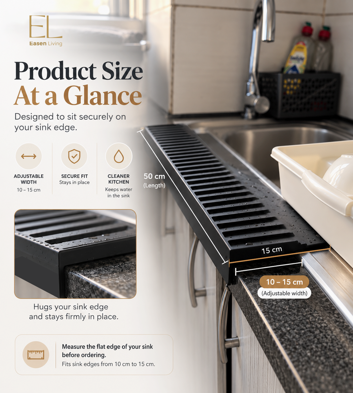 Easen Living™ Stay-Dry Sink Guard